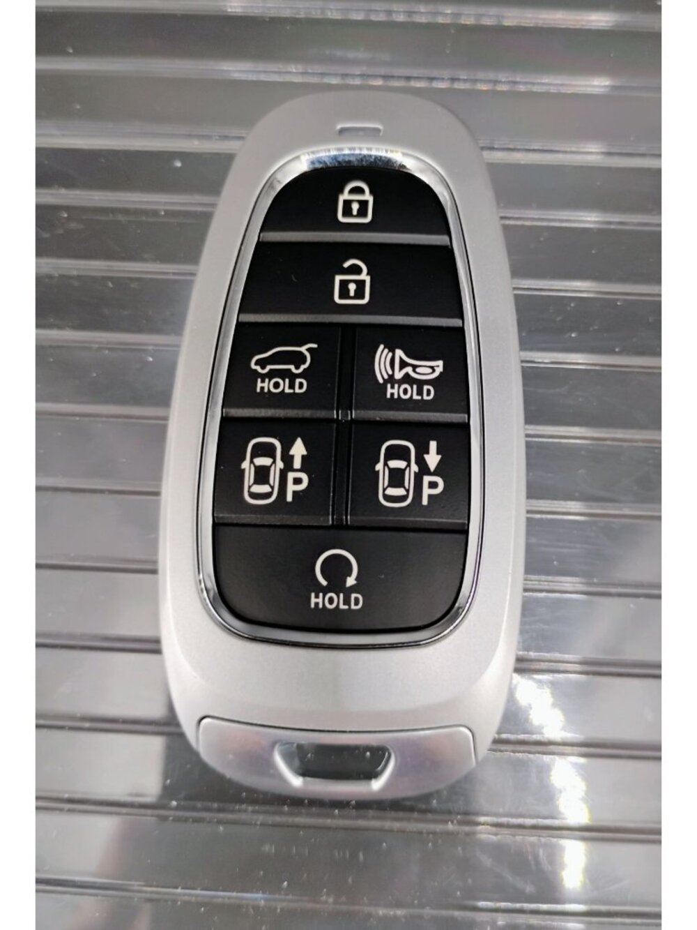 Smart Car Remote Key Fob Silver & Black With Multiple Functions